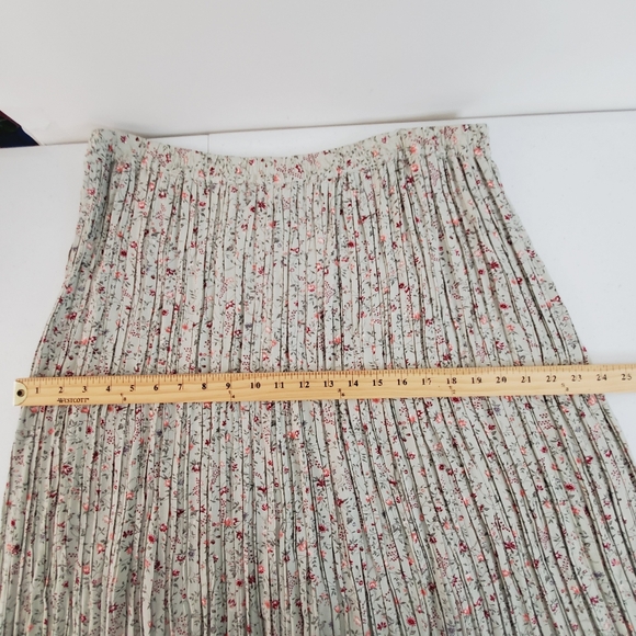 Talbots Floral Print Maxi Skirt Size XL Accordion Pleat Stretch Waist Flowy - Picture 6 of 10